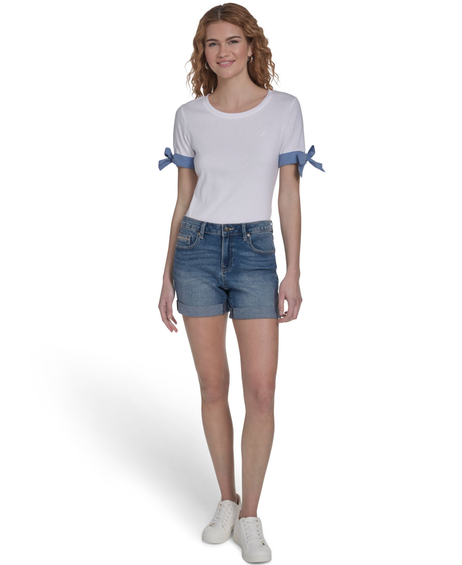 Women's Cuffed Denim Shorts