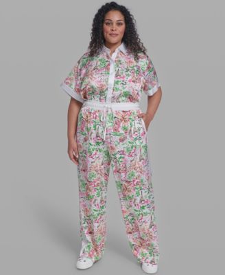 Plus Size Printed Soft Pants