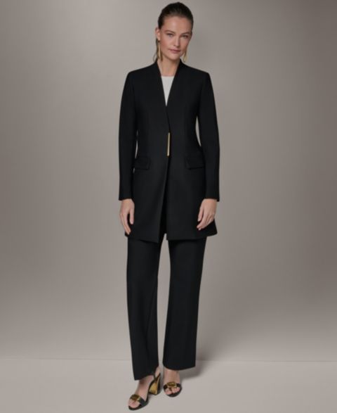 Женские пиджаки Donna Karan New York Petite Collarless Blazer