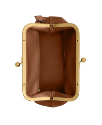 Suede Small Kisslock Frame Bag