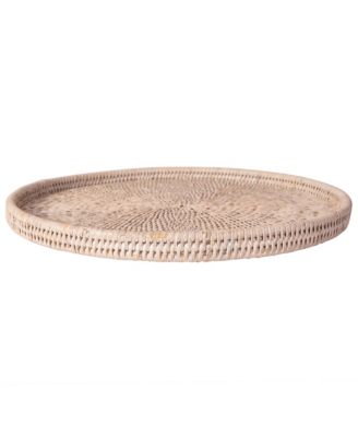 Artifacts Trading Company Rattan Round Flat Tray