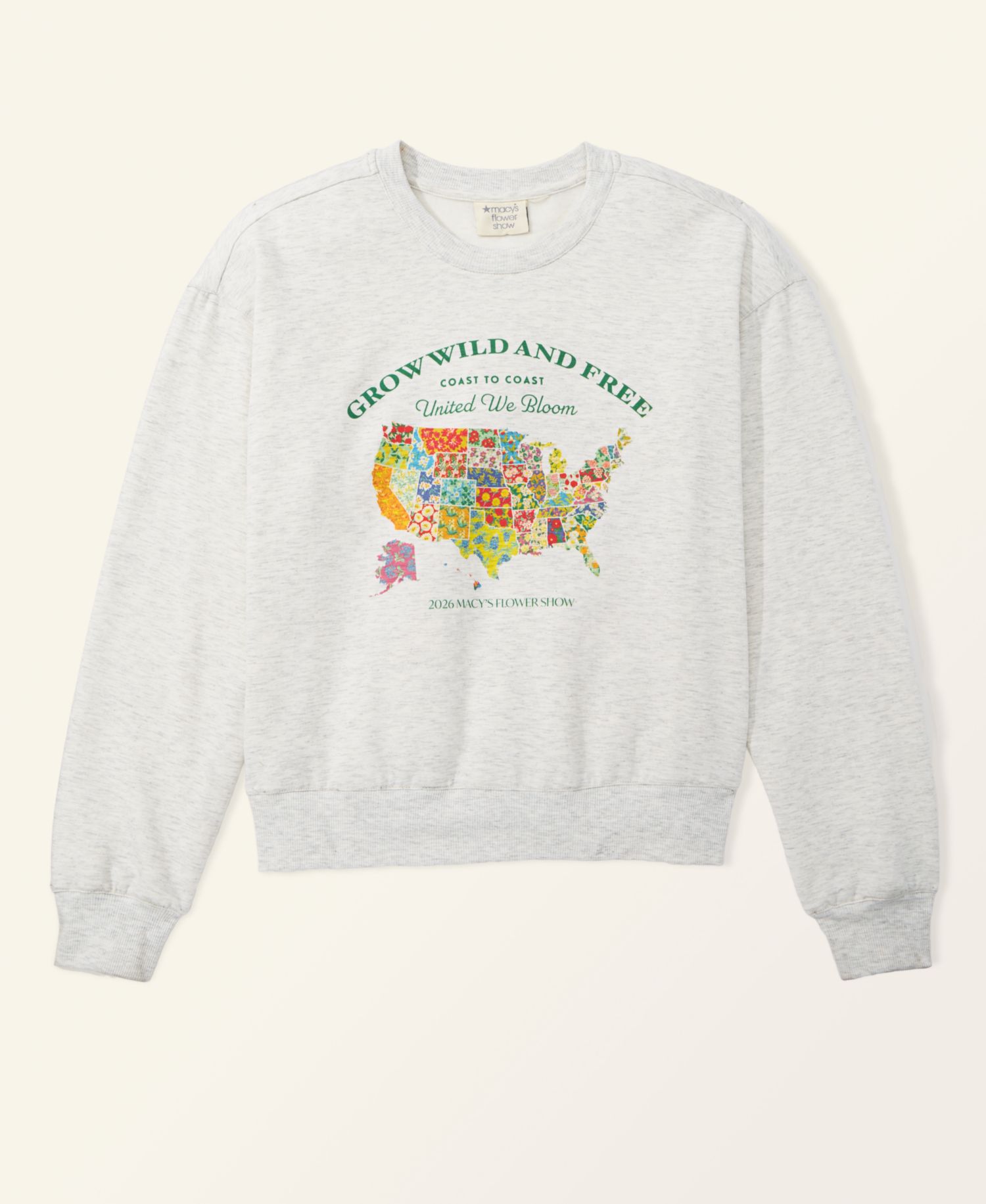 Flower Show Women's U.S. Flower Map Sweatshirt