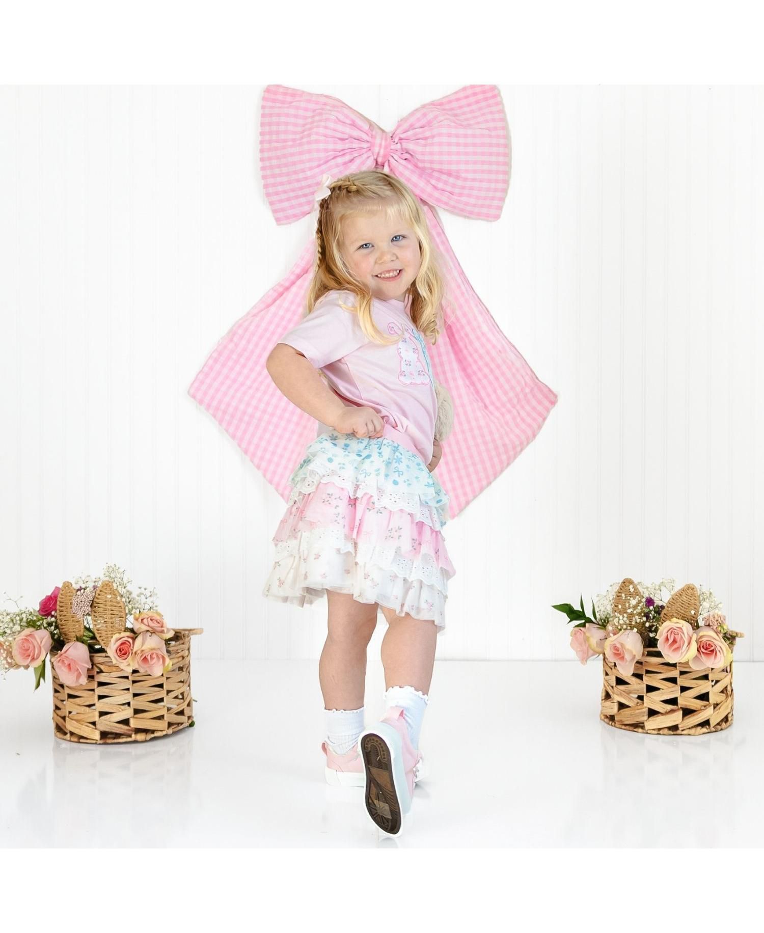 Little Girls Floral & Lace Tiered Tutu