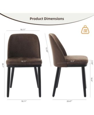 Upholstered Dining Chairs Set of Modern Kitchen Chairs with Thick Cushions, Dining Room Chair with Wood Legs for Dining Room Kitchen Restaurant