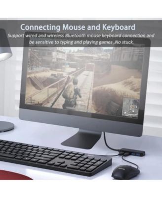 4-Port USB 3.0 Hub with 5Gbps Transfer Speed, Ultra-Slim Design, USB Splitter for Office/Gaming/Home