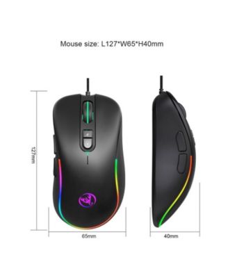 Wired Gaming Mouse, RGB Backlit Mouse with 8000 DPI Adjustable, Ergonomic Comfort Grip for PC Gamers, Office & Home Use