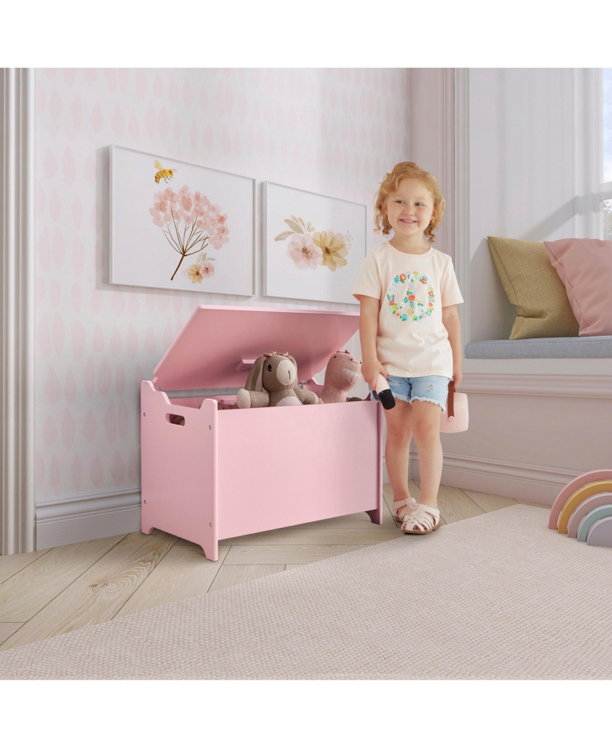 Evolur Wooden Toy Chest Organizer