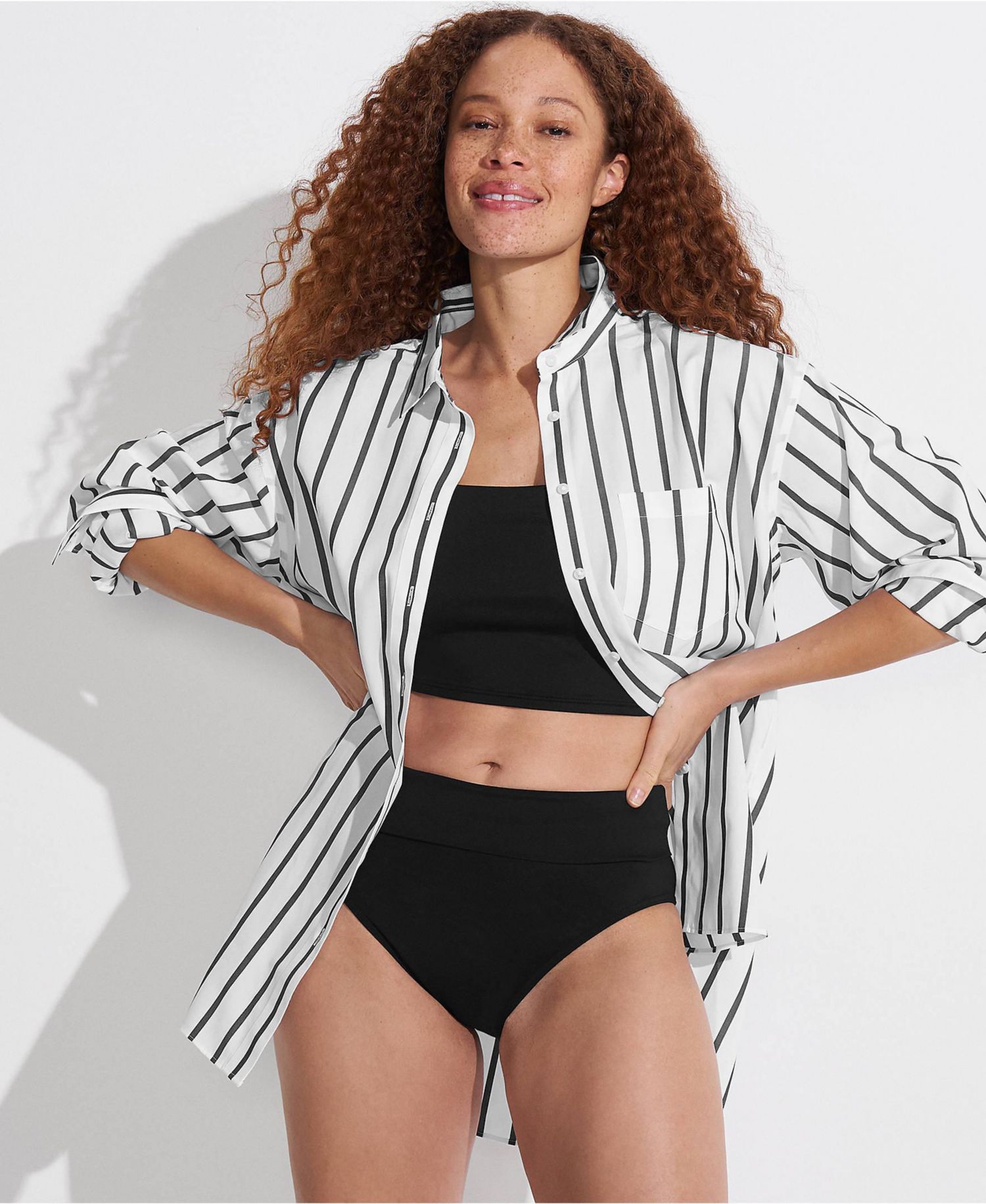 Petite Pinchless High Waisted Bikini Bottoms