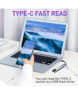 8-in-1 USB-C Hub, 100W PD Charging & Superfast Data Transfer | Ideal for Home Office, Travel, Presentations