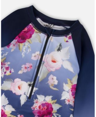 Girls One-Piece Long Sleeve Rashguard