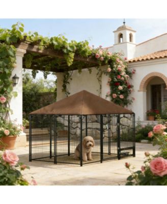 Outdoor Pet Playpen & Kennel, Puppy Play Pen with Weather-Resistant Design