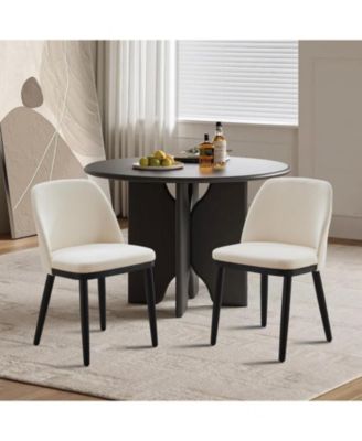 Upholstered Dining Chairs Set of Modern Kitchen Chairs with Thick Cushions, Dining Room Chair with Wood Legs for Dining Room Kitchen Restaurant