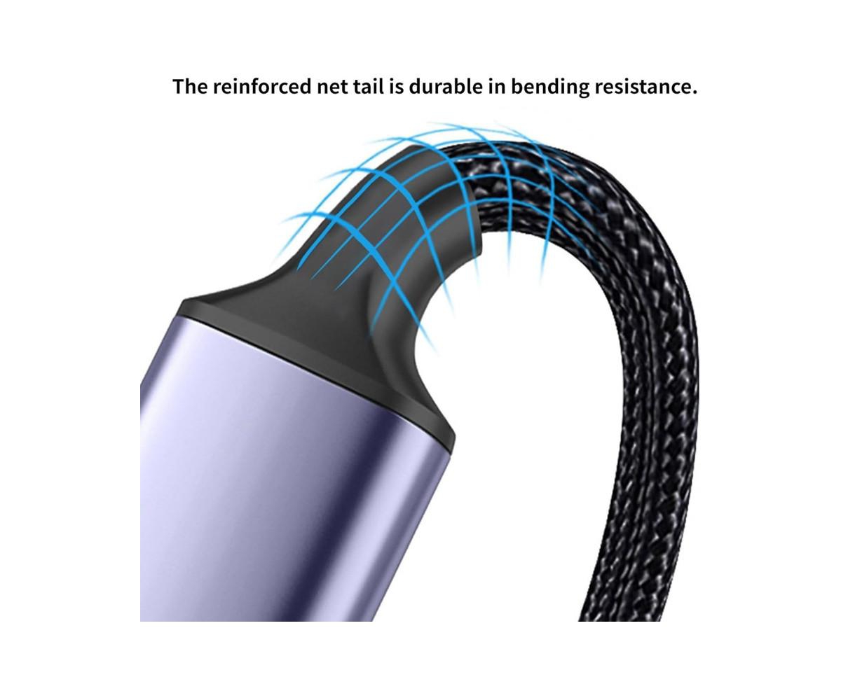 Risokeys 3-Port Usb 2.0 Splitter Hub, 1-to-3 Expansion Cable, Braided Durable Data,for Home/Office, Ideal for Remote Workers