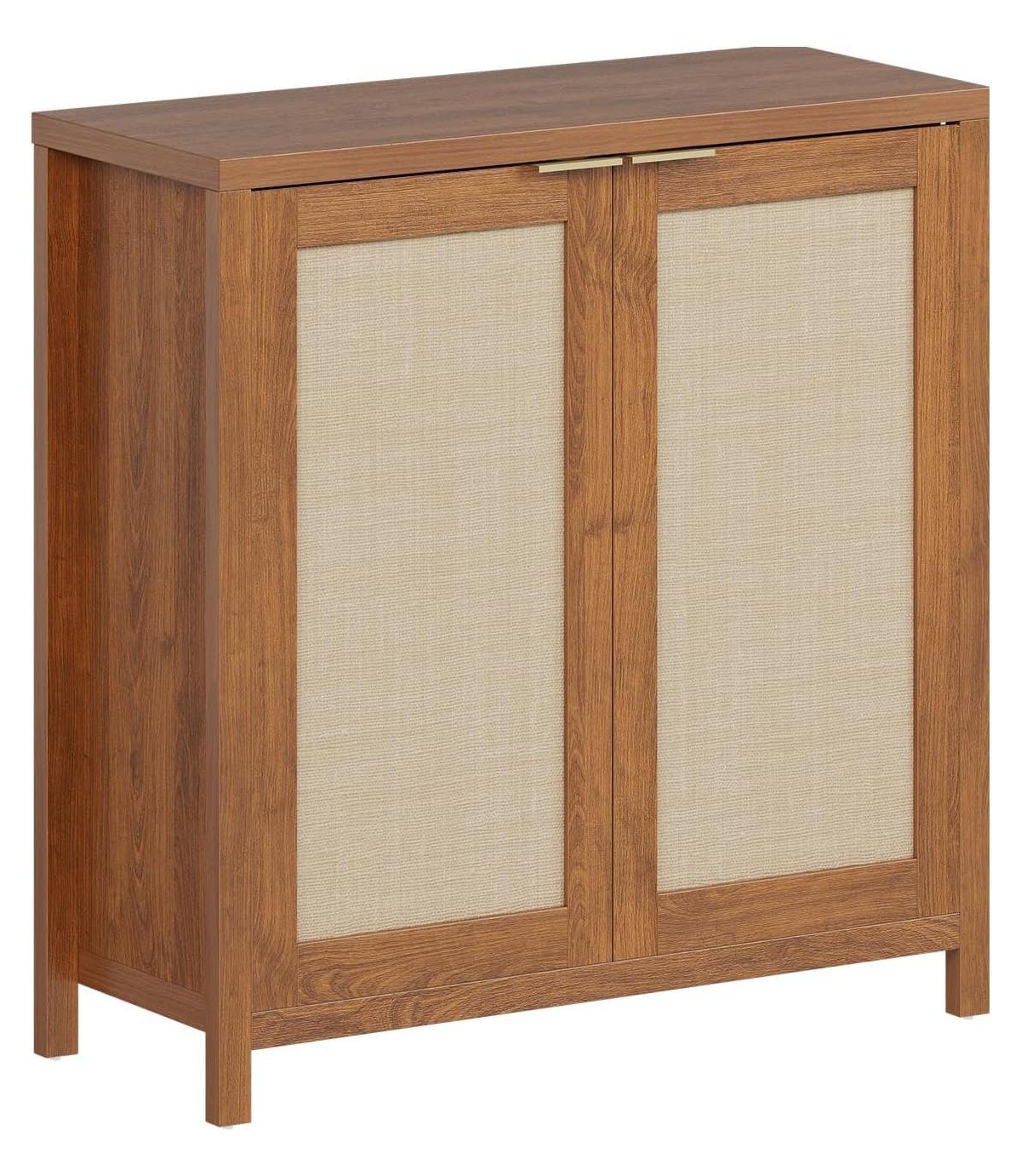 gaomon Farmhouse Rattan Buffet Cabinet with Storage & Adjustable Shelves, 34.3" Kitchen Sideboard Console Table for Living Room Dining Entry