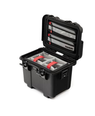 T20 Top Loader Waterproof Hard Case with 2-Pocket Lid Organizer and Padded Dividers