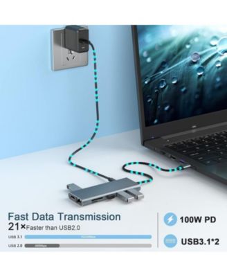12 in 1 USB C Docking Station Dual Monitor, Laptop Triple Display , Type C Hub Multiport Adapter for Laptop
