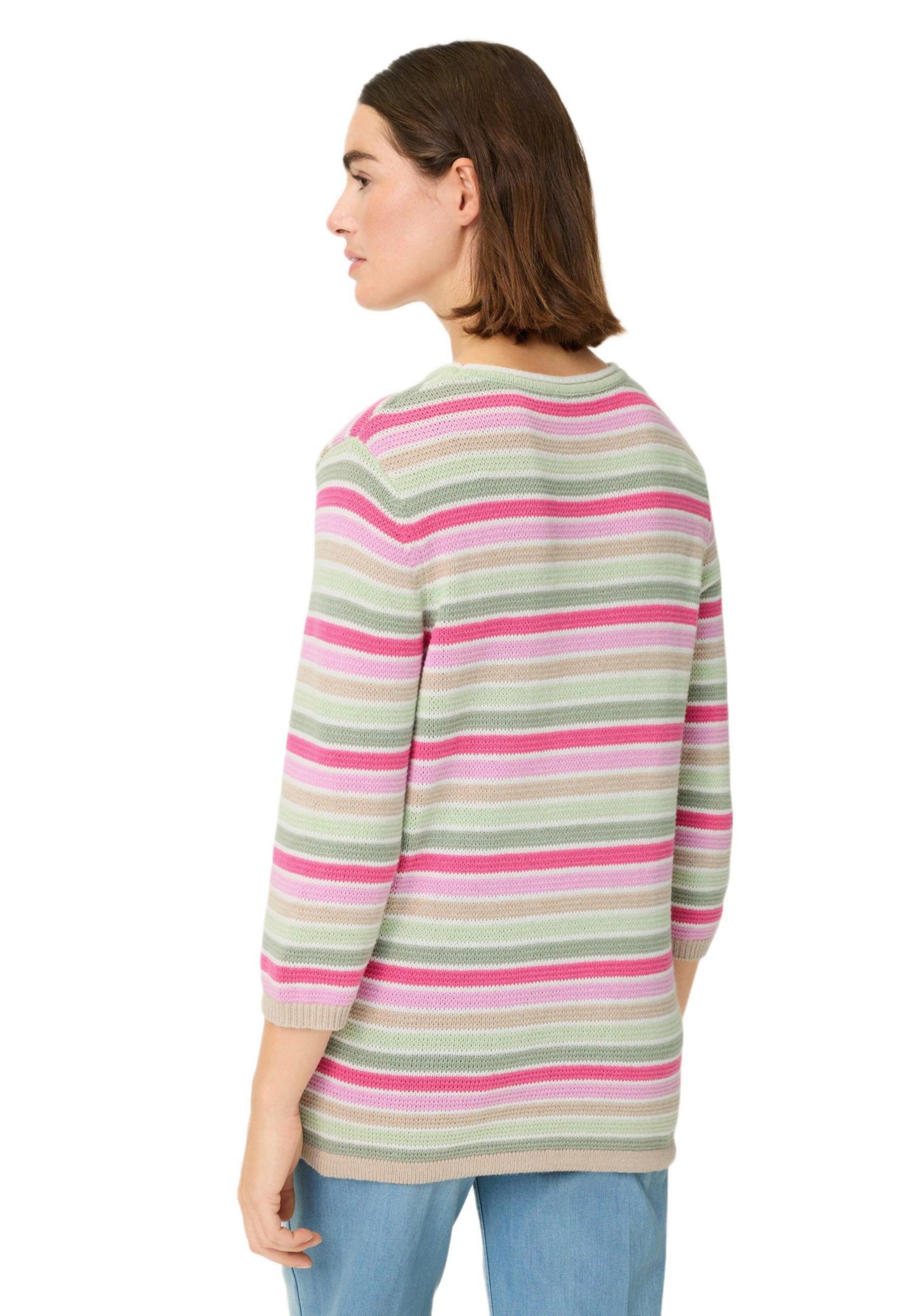 Women's Multi Colour Striped Sweater