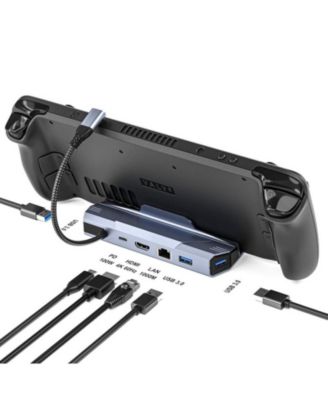 6-in-1 USB-C Hub with 4K HDMI, 100W PD, Gaming-Friendly Multiport Adapter, Ideal for Steam Deck, ROG & Laptop Gamers