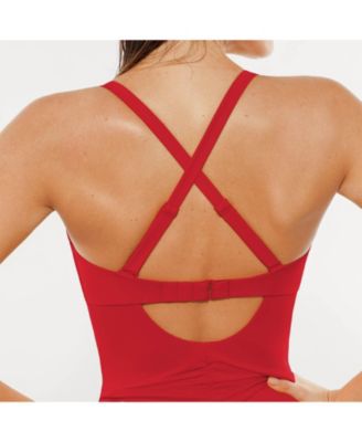 Women's Mesh Inset Tie-Side Sculpting One-Piece Swimsuit