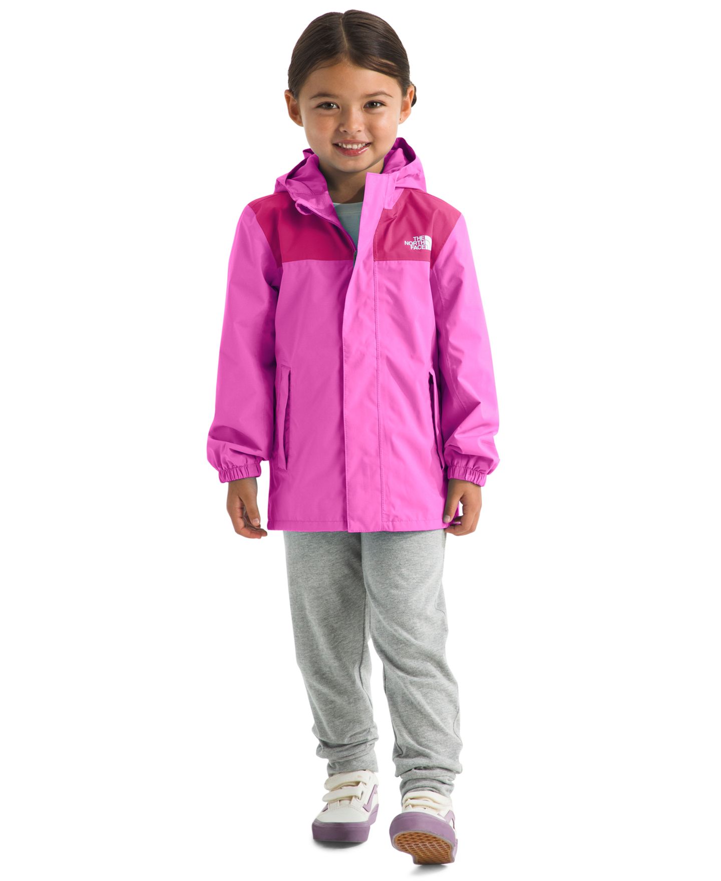Детская куртка-дождевик The North Face Antora с капюшоном, 2T-7, цвет: Фиолетовый / Фуксия — фото 2