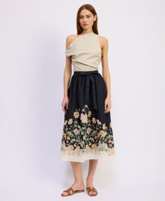 Women's Iris Pull-On Midi Skirt