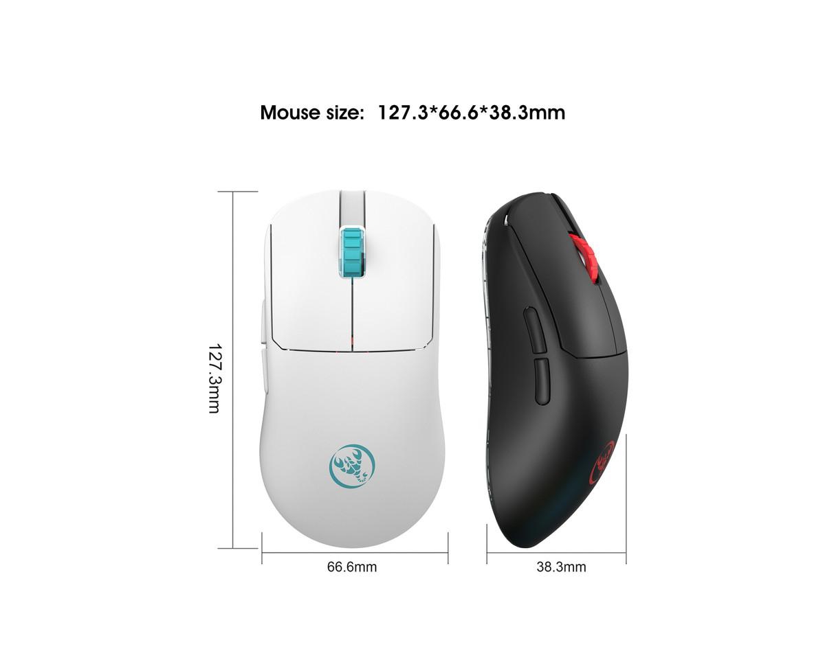 Risokeys Dual-Mode Wireless Gaming Mouse, Lightweight, 10000 Dpi Adjustable, 2.4G+Wired, Rechargeable, for Pc, Laptop, Mac,for Gamers