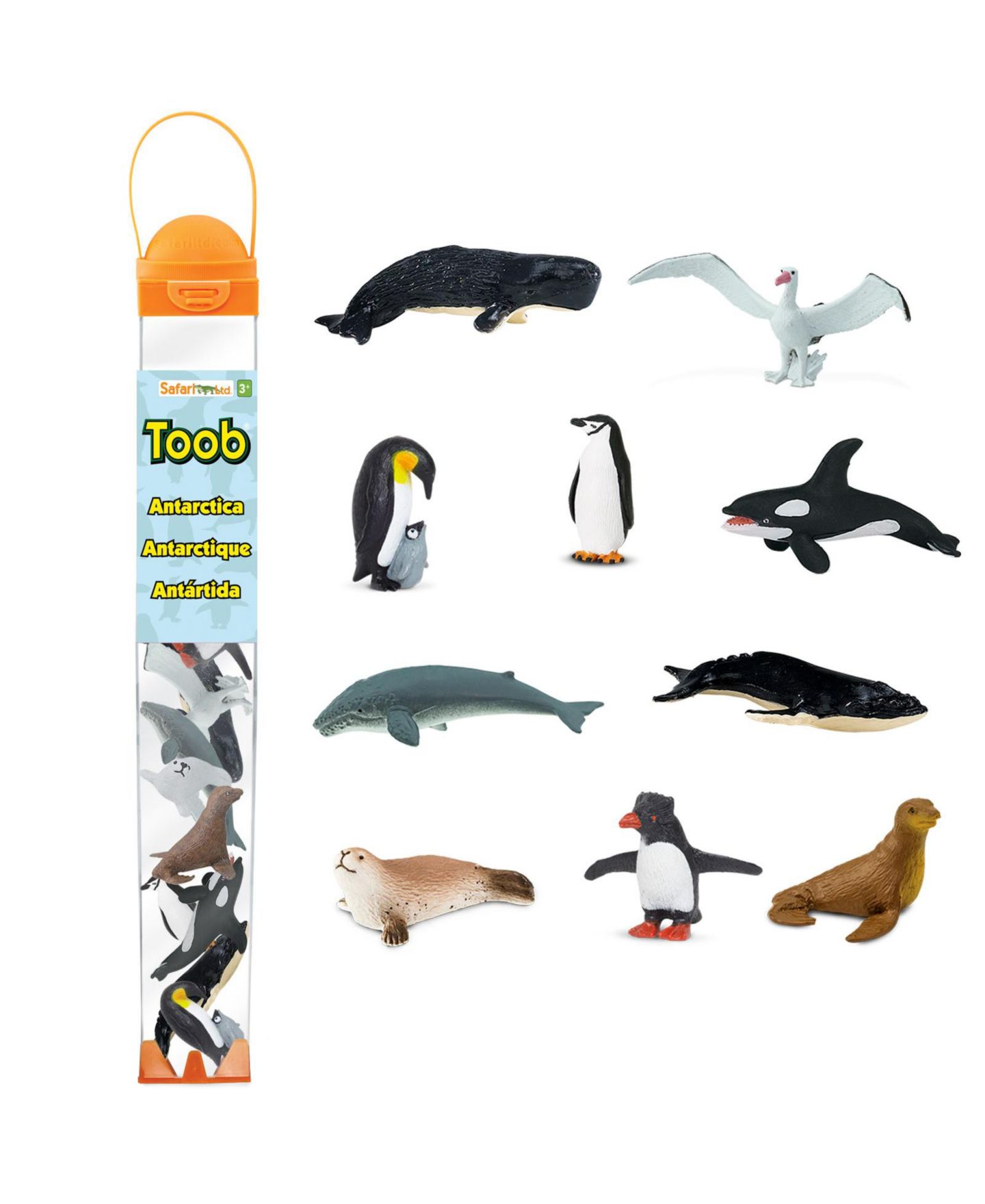 Детские фигурки Safari Ltd. Antarctica Hand-Painted 10-Piece Figurine Set, от 3 лет — фото 1