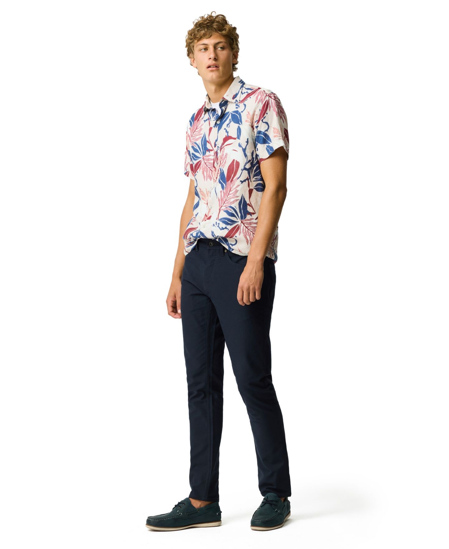 Мужская рубашка Rodd & Gunn Slim Fit Saltwater Linen, цвет: Бежевый — фото 6