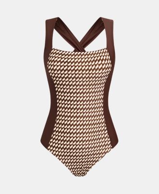 Women's Cross-Back Straps One-Piece Swimsuit