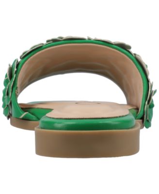 Women's Azalea Floral Slide Flat Sandals