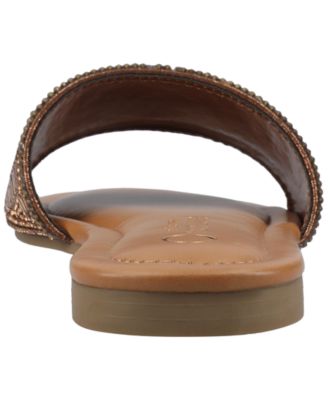 Women's Maria Slip On Metallic Beaded Slide Sandals