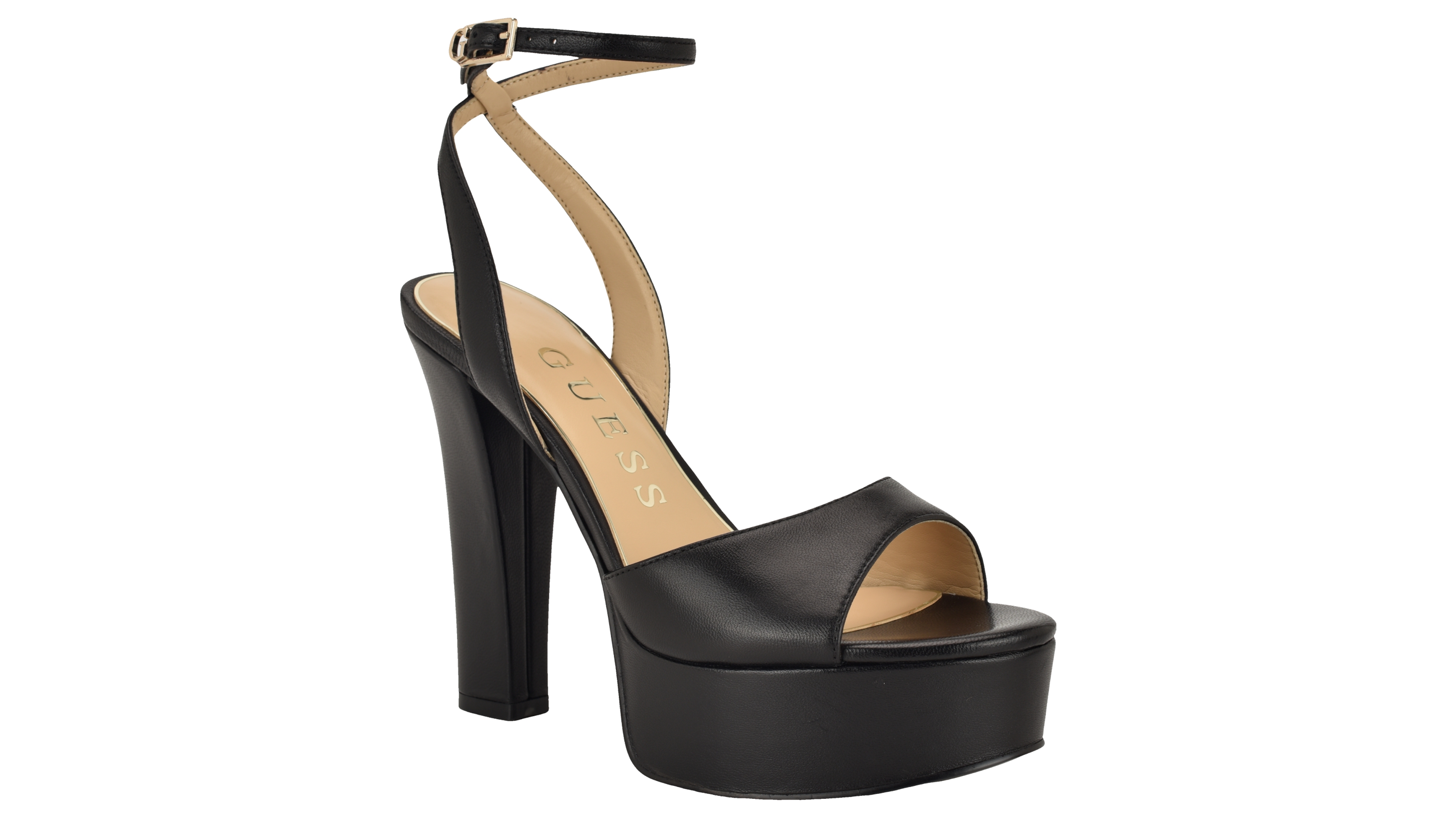 Guess Women's Hitten High Block Heel Platform Sandals