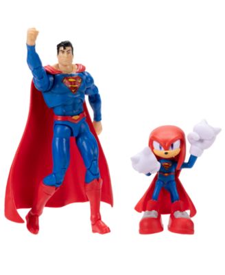 The Hedgehog Knuckles and Superman Action Figures