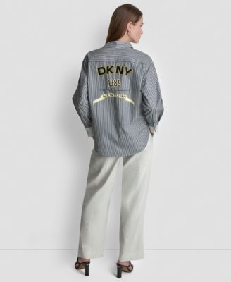 Women's Striped Button-Down Shirt