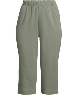 Women's Sport Knit High Rise Elastic Waist Capri Pants