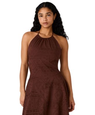 Women's Dalina Halter Neck Eyelet Dress