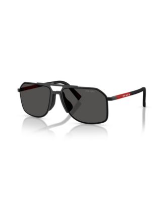 Prada Linea Rossa Men's Pilot Sunglasses, PS B51S - Macy's
