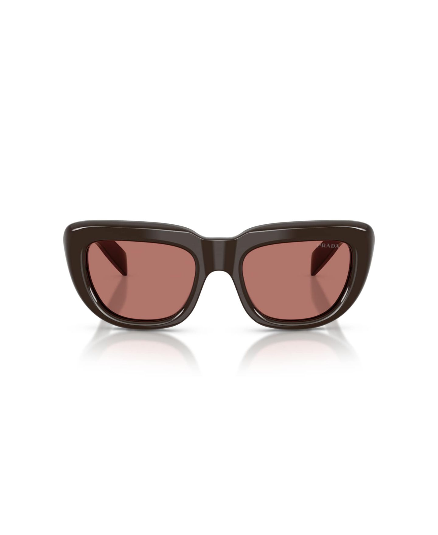Женские солнцезащитные очки PRADA Rectangle Sunglasses, PR D07S, цвет: Cigar — фото 2