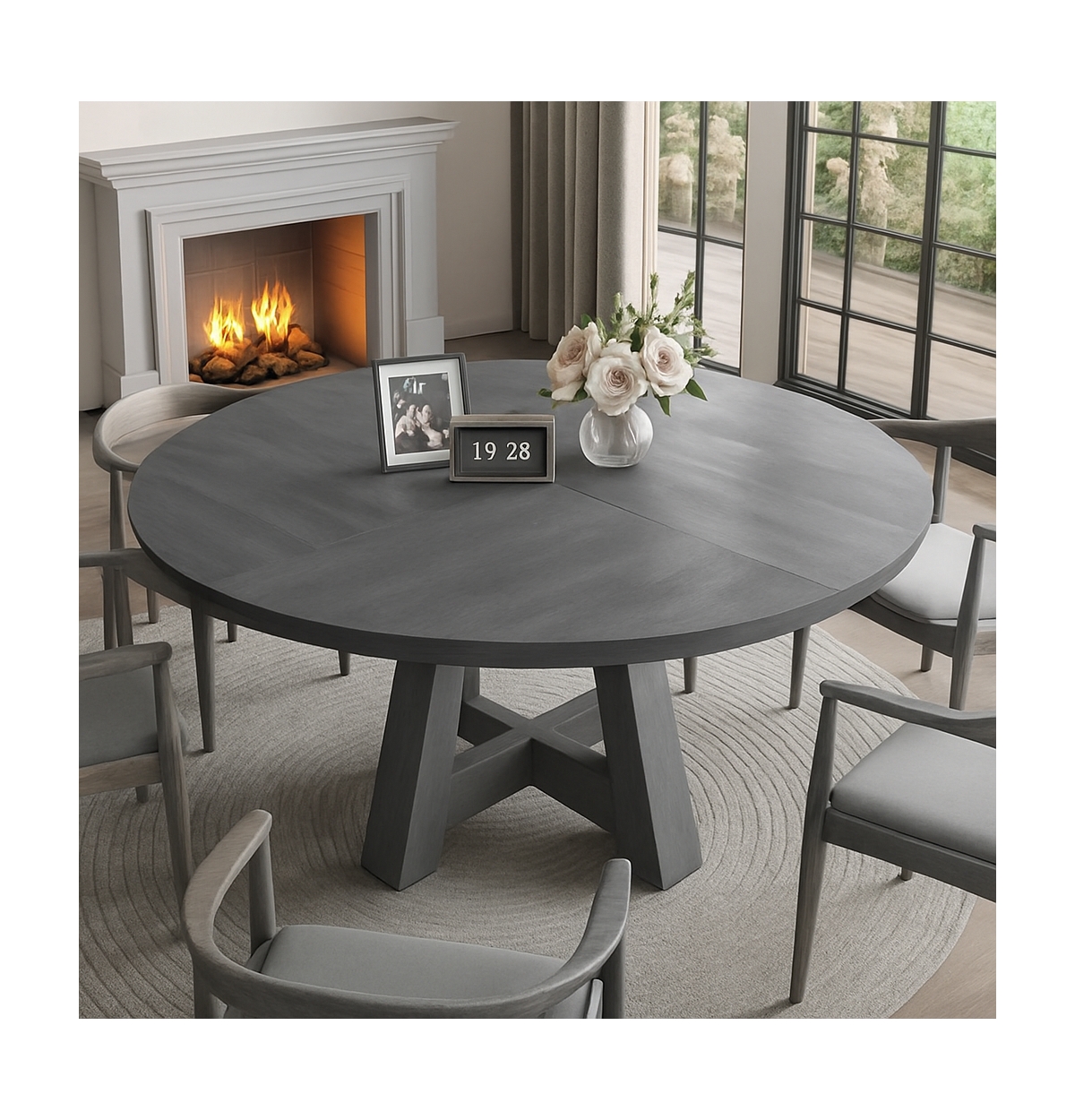 Gaomon Kitchen Table Round Dining Table for 4 Round Dinner Table Farmhouse