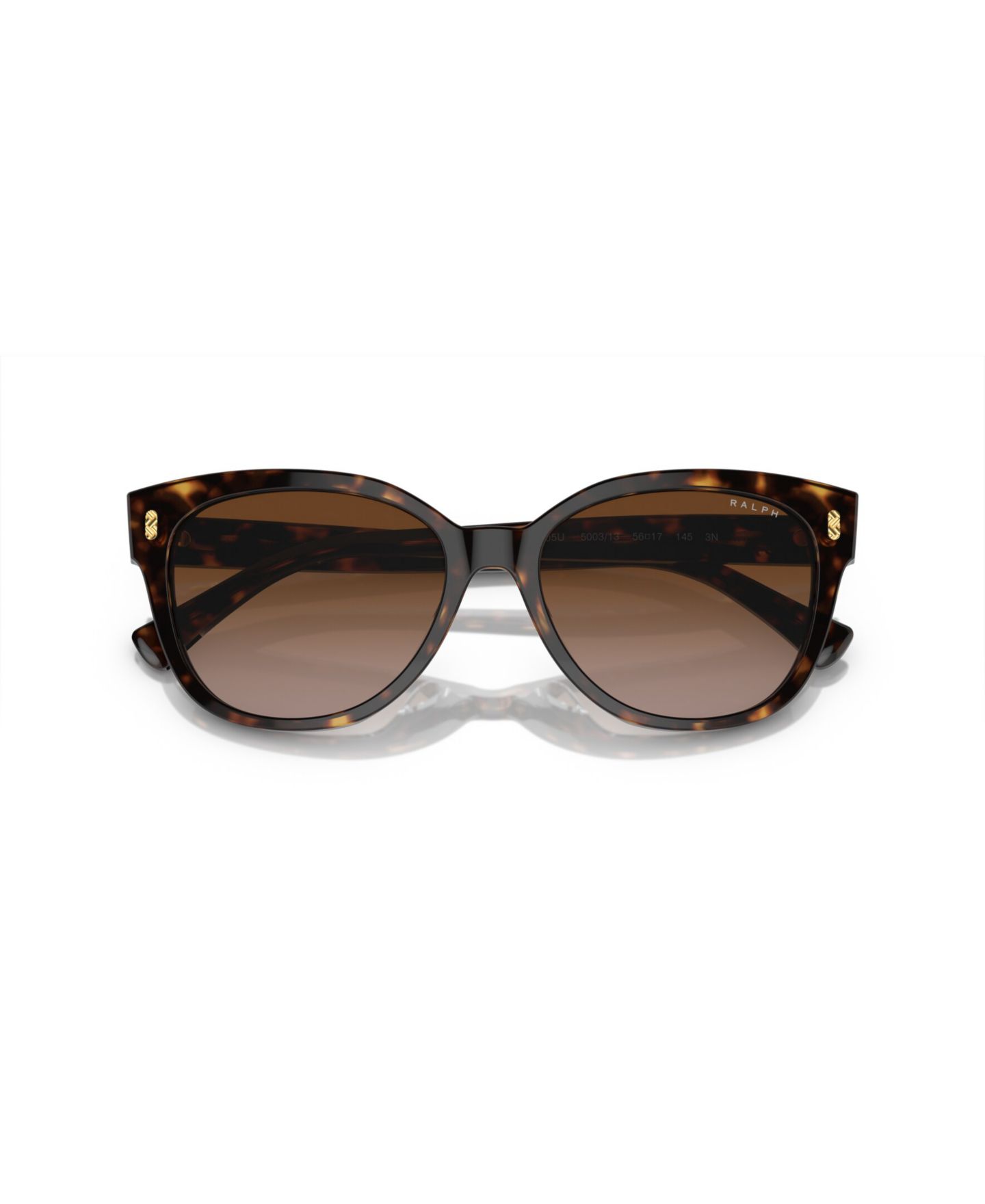 Женские солнцезащитные очки Ralph by Ralph Lauren Cat Eye Sunglasses, RA5305U, цвет: Чёрный гавана — фото 5