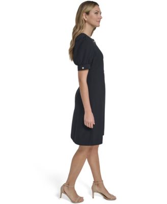 Women's Puff-Sleeve Short Dress