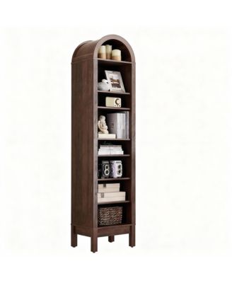 Space-Saving Tall Arched Book shelves with Adjustable Shelves for Home