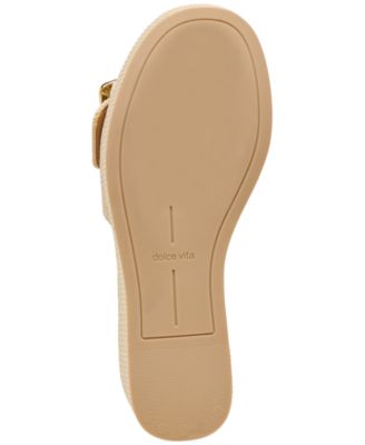 Women's Jilian Raffia Buckle Platform Slide Wedge Sandals