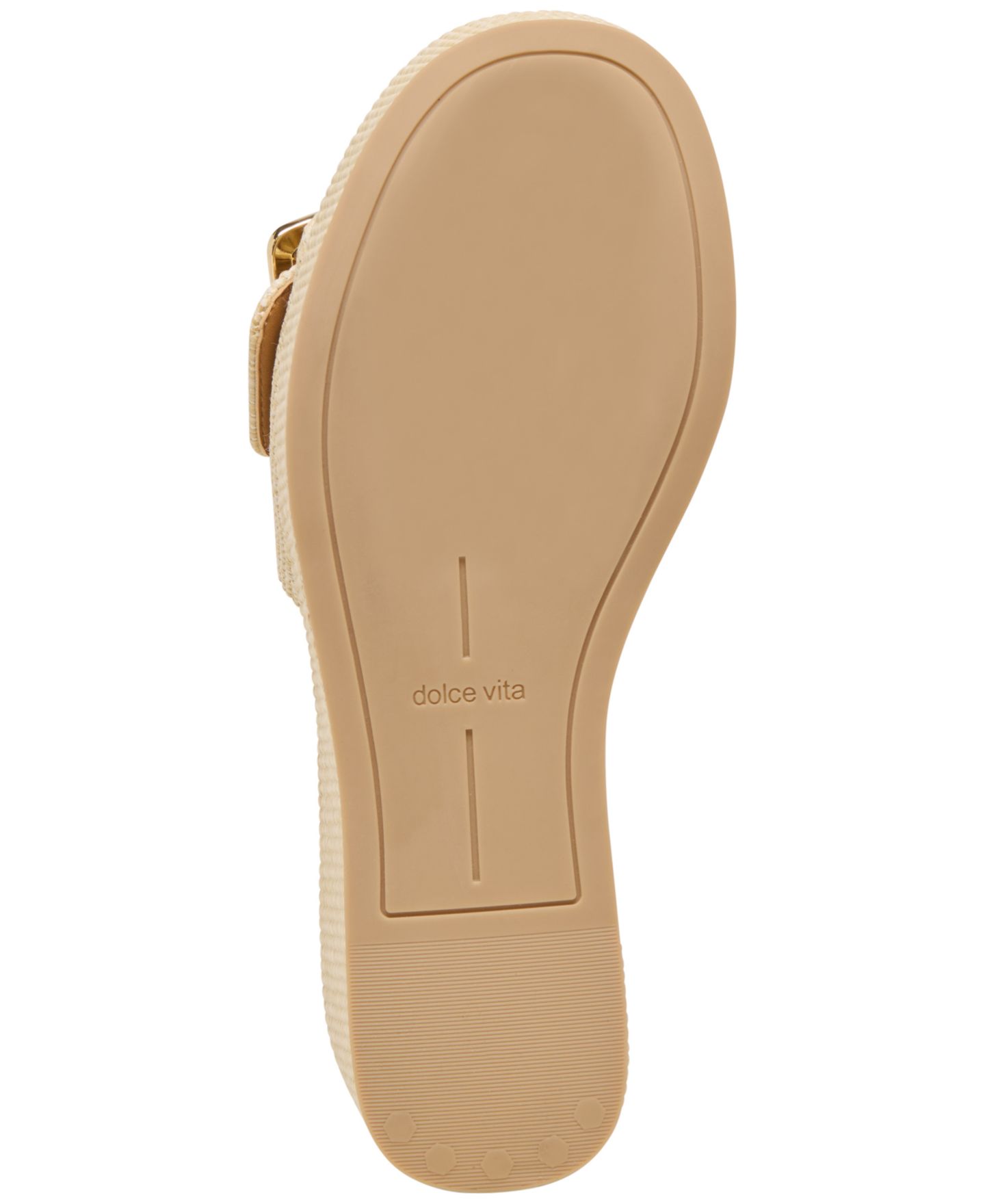 Женские сандалии Dolce Vita Jilian Raffia Buckle Platform Slide Wedge, цвет: Светлый натуральный — фото 5