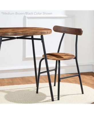 3-Piece Oval Dining Table Set, Modern Small Kitchen Dinette w/ 2 Chairs