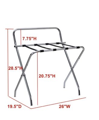 Folding Luggage Rack with Nylon Straps