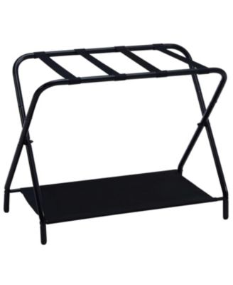 Folding Luggage Rack with Nylon Straps