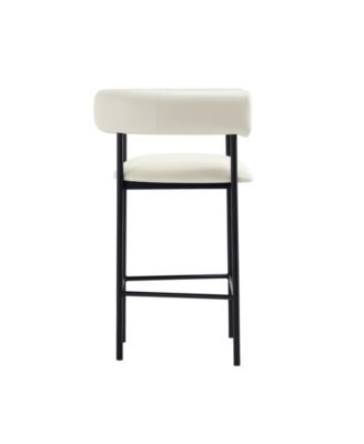 Onda 35.8" Faux Leather Upholstered Counter Stool