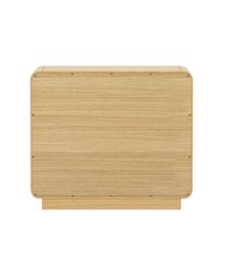 Liora 28" Rubberwood 3-Drawer Nightstand