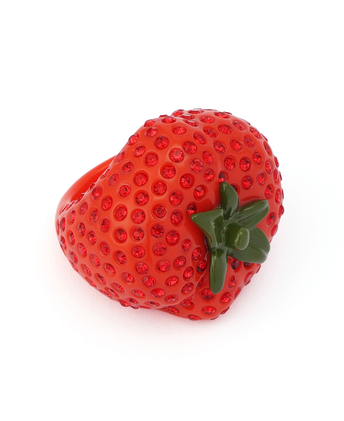 Betsey Johnson Faux Stone Hothouse Bloom Tomato Cocktail Ring